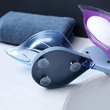 Load image into Gallery viewer, Portable Soap Dish Leaf Shape Soap Holder Leaf Shaped Soap Box Soap Dish For Bathroom Suction Cup Bathroom Storage For Soap Soap Dishes Sponge Container with Suction Cup Leaf Shape Self Draining for Bathroom Kitchen Sink