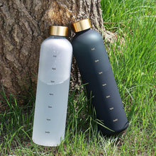 将图片加载到图库查看器,Portable Space Cup Sports Water Bottle Fruit Lemon Juice Drinking Bottle Outdoor travel camping plastic cup beverage utensils Motivational Water Bottle with Time Marker to Drink Reusable Plastic Bottle with BPA Free for Gym and Sports