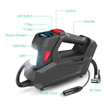 Load image into Gallery viewer, Portable Tire Inflator 120 PSI Maximum 90W Powered Tire Pump with Digital Display LED