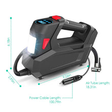 Load image into Gallery viewer, Portable Tire Inflator 120 PSI Maximum 90W Powered Tire Pump with Digital Display LED