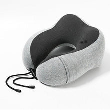 Load image into Gallery viewer, Portable U-Shape Magnetic Headrest 30x28cm Neck Pillow Memory Foam Travel Office Car Embrace Cervical Pillow Cotton Neck Pillow Cervical Vertebra Travel Portable Noon Break Aircraft Neck Pillow For Traveling Upgraded Travel Neck Pillow Travel Accessories