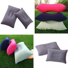 Load image into Gallery viewer, Portable Ultralight Inflatable Pillow PVC Nylon Air Pillow Sleep Cushion Travel Bedroom Hiking Beach Car Plane Head Rest Support Convenient Ultralight Inflatable Air Pillow Sleep Cushion Travel Bedroom Hiking Beach Car Plane