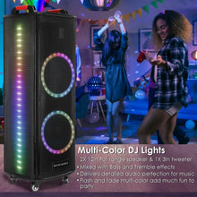 将图片加载到图库查看器,Portable Wireless Party Speaker Colorful Lights DJ PA System