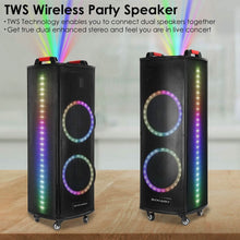 将图片加载到图库查看器,Portable Wireless Party Speaker Colorful Lights DJ PA System
