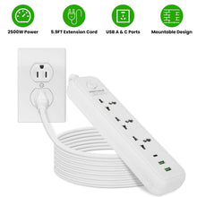 Load image into Gallery viewer, Power Strip with 5.9ft Extension