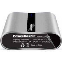 Load image into Gallery viewer, Powermaster 12000mAh Portable Charger with Dual USB Ports 3.1A Output