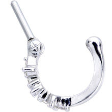Load image into Gallery viewer, 16G 5/16 Clear Gem Sparkle Hinged Cartilage Clicker