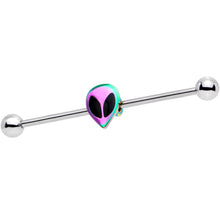 将图片加载到图库查看器,14G Rainbow Radical Alien Industrial Barbell 38mm