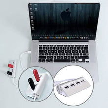 Load image into Gallery viewer, Premium 4 Port Aluminum USB Hub with 11-Inch Shielded Cable
