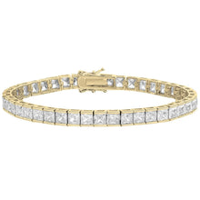 将图片加载到图库查看器,Princess Cut Crystal Tennis Bracelet