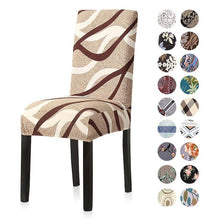 Load image into Gallery viewer, Print Pattened Dining Chair Cover Spandex Elastic Chair Slipcover Stretch Case For Chairs Wedding Hotel Banquet Fit Stretch Short Dining Room Chair Covers with Printed Pattern Banquet Chair Seat Protector Slipcover For Home Party Hotel Wedding Ceremony