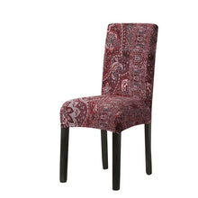 Load image into Gallery viewer, Print Pattened Dining Chair Cover Spandex Elastic Chair Slipcover Stretch Case For Chairs Wedding Hotel Banquet Fit Stretch Short Dining Room Chair Covers with Printed Pattern Banquet Chair Seat Protector Slipcover For Home Party Hotel Wedding Ceremony