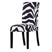 Load image into Gallery viewer, Printed Chair Cover Economical and Practical Stretch Seat Cover Slipcovers Big Elastic Washable Dining Chairs Beach Chairs Removable Washable Short Parsons Kitchen Chair Covers Protector for Dining Room Hote