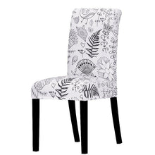 Load image into Gallery viewer, Printed Chair Cover Economical and Practical Stretch Seat Cover Slipcovers Big Elastic Washable Dining Chairs Beach Chairs Removable Washable Short Parsons Kitchen Chair Covers Protector for Dining Room Hote