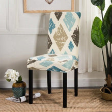 Load image into Gallery viewer, Printed Chair Cover Spandex Stretch Durable Soft Seat Chair Covers Slipcovers for Kitchen Dining Room Wedding Banquet Hotel Chair Covers for Dining Room Stretch Spandex Removable Washable Anti-dust Seat Slipcover Protector for Hotel Office Ceremony