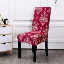 Load image into Gallery viewer, Printed Chair Cover Spandex Stretch Durable Soft Seat Chair Covers Slipcovers for Kitchen Dining Room Wedding Banquet Hotel Chair Covers for Dining Room Stretch Spandex Removable Washable Anti-dust Seat Slipcover Protector for Hotel Office Ceremony