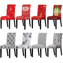 将图片加载到图库查看器,Printed Chair Cover Washable Removable Big Elastic Seat Arm Covers Slipcovers Stretch For Banquet Hotel Printed Dining Chair Slipcovers, Removable Washable Soft Spandex Stretch Chair Covers Banquet Chair