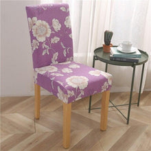 Load image into Gallery viewer, Printed Modern Chair Cover Spandex Stretch Elastic Chair Covers Seat Cover For Dining Room Hotel Wedding Banquet Cover Printed Stretchable Parson Chair Covers for Dining Room Pattern Stretch Dining Chair Slipcover Washable Removable for Kitchen