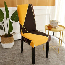 Load image into Gallery viewer, Printed Polyester Fabric Chair Cover Washable Chair Covers Seat Slipcovers Stretch Dining Seat Case For Home Stretch Removable Washable Dining Room Chair Protector Slipcovers/Home Decor Dining Room Seat Cover Multiple Styles