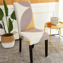 Load image into Gallery viewer, Printed Polyester Fabric Chair Cover Washable Chair Covers Seat Slipcovers Stretch Dining Seat Case For Home Stretch Removable Washable Dining Room Chair Protector Slipcovers/Home Decor Dining Room Seat Cover Multiple Styles