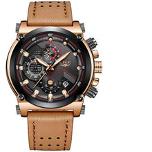 将图片加载到图库查看器,Men's Waterproof Modern Watch With Leather Belts, Stainless Steel Case Excellent Look Perfect Gift