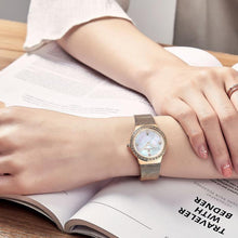 Load image into Gallery viewer, Fashion Elegant Watches Luxury Analog Women Watch With Date Casual Quartz Wristwatch With Stainless Steel Mesh Band Perfect Gift