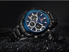 Load image into Gallery viewer, Men's Waterproof Stainless Steel Watch With Chronometers Business Style Wristwatch Unique Design Perfect Gift