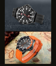 Load image into Gallery viewer, Sport Orange Mens Watch Waterproof Quartz Analog Watches Fashion Silicone Strap Classic Design For Men