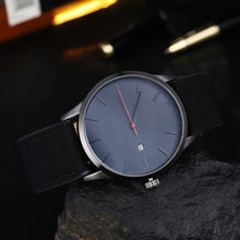 Load image into Gallery viewer, Men's Elegant Watch With Date Display And Stitched Leather Straps Unique Design Perfect Gift