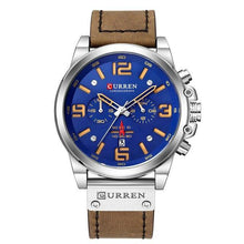 Load image into Gallery viewer, Retro Waterproof Watch With Chronometers Steel Case And Leather Belts Unique Design Excellent Look Perfect Gift For Your Man