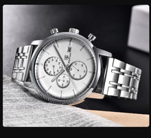 将图片加载到图库查看器,2021 New Business Men Watch Full Steel Quartz Luxury Casual Waterproof Leather Sports Male Wristwatch
