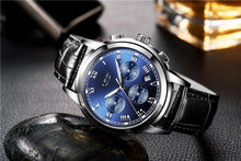 Load image into Gallery viewer, Men's Elegant Watch With Chronometers And Leather Belts Business Style Perfect Gift Excellent Look