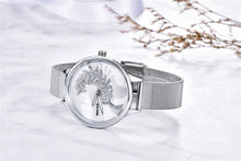 Load image into Gallery viewer, Luxury Womens Round Watch Simple Analog Quartz Watches Elegant Stainless Steel Mesh Strap Fashionable Wrist Watch For Woman