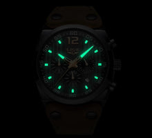 Load image into Gallery viewer, Men's Waterproof Watch With Leather Belts, Chronometers And Day Display Fluorescent Pointers Excellent Gift Unique Design