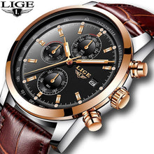 Load image into Gallery viewer, Men's Waterproof Watch With Chronometers Date Display And Fluorescent Pointers Excellent Look Perfect Gift