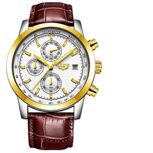 Load image into Gallery viewer, Men's Waterproof Watch With Chronometers Date Display And Fluorescent Pointers Excellent Look Perfect Gift