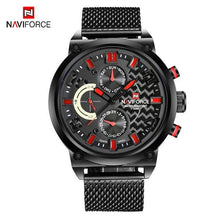 Load image into Gallery viewer, Men's Multifunction Analog Quartz Watches Waterproof Wrist Watch With Stainless Steel Mesh Band Excellent Design Perfect Gift