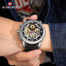 将图片加载到图库查看器,Sport Watches For Men Waterproof Watch Analog Quartz Leather Band Wristwatch Unique Design Perfect Gift