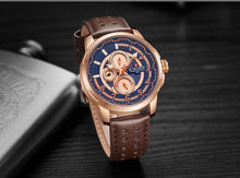 Load image into Gallery viewer, Sport Watches For Man Waterproof Watch Analog Quartz Leather Band Date Calendar Unique Wristwatch Perfect Gift