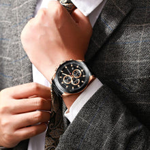 Load image into Gallery viewer, Men's Water Resistant Watch With Chronometers Day View Unique Design Perfect Gift