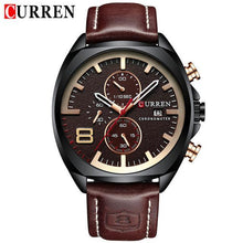 Load image into Gallery viewer, Men's Retro Square-Round Waterproof Watch With Chronometers And Leather Belts Excellent Design Perfect Gift