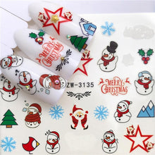 将图片加载到图库查看器,New Christmas Water Decal Nail Art Nail sticker New Year Slider Tattoo Full Cover Santa Claus Snowman Designs Xmas Decals 3D Wave Design Decoration for Women Girls Tape Nail Art Stickers Decal Decoration Nail Art Accessories Decoration Decal