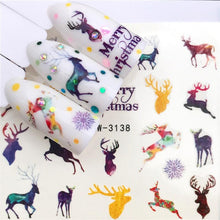 将图片加载到图库查看器,New Christmas Water Decal Nail Art Nail sticker New Year Slider Tattoo Full Cover Santa Claus Snowman Designs Xmas Decals 3D Wave Design Decoration for Women Girls Tape Nail Art Stickers Decal Decoration Nail Art Accessories Decoration Decal