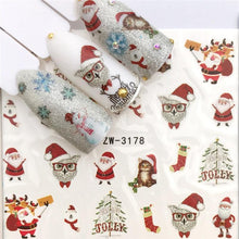 将图片加载到图库查看器,New Christmas Water Decal Nail Art Nail sticker New Year Slider Tattoo Full Cover Santa Claus Snowman Designs Xmas Decals 3D Wave Design Decoration for Women Girls Tape Nail Art Stickers Decal Decoration Nail Art Accessories Decoration Decal