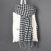 Load image into Gallery viewer, Fashion Winter Long Soft Thick Warm Winter Scarves Lightweight Lady Cashmere Head Wrap Hijab Shawls Elegant White Black Scarf With Tassel For Women