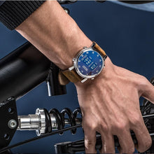 Load image into Gallery viewer, New Military Sport Watches Luxury Brown Leather Strap Quartz Wrist Watch Stylish Roller Watch For Men