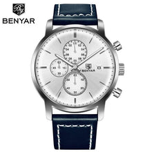 将图片加载到图库查看器,Business Watch Men Fashion Waterproof Military Chronograph Sport Quartz Wristwatch Leather Bracelet