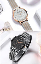 Load image into Gallery viewer, New Women Fashion Watches Luxury Quartz Waterproof Wrist Watch Gold Stainless Steel Mesh Elegant Design For Women