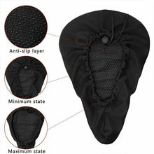 Load image into Gallery viewer, 3D Soft Thickened Bicycle Seat Breathable Bicycle Saddle Seat Cover Comfortable Foam Seat Extra Soft Gel Bicycle Seat Cover Soft Silicone Padded Bike Saddle Cover Upgraded Bicycle Seat