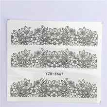 Load image into Gallery viewer, Designer Water Transfer Tips Nail Art Pink Rose Flower Sticker Decals Women Beauty Wedding Nails Love Nail Art Decoration Pop Art Nail Stickers Sexy Girl Designs Comics Water Transfer Decals Manicure DIY Lips Nail Art Decorations Slider Nail Art Stickers